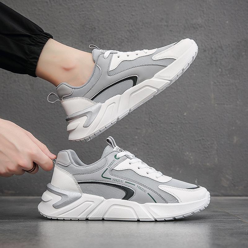 Мужская повседневная обувь Осень 2024 Новые кроссовки на платформе Мужские дышащие сетчатые кроссовки Модная дизайнерская мужская обувь Tenis Masculino