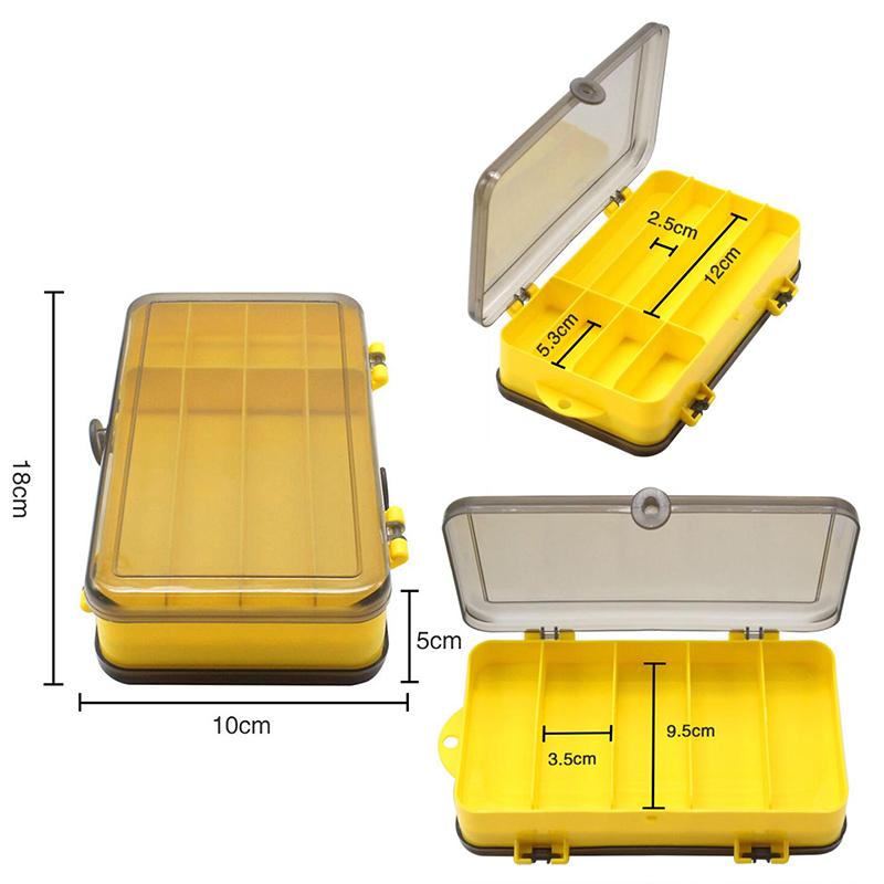 Double-Sided Folio Box Double-Layer Fish Hook Accessories Storage Box Portable Outdoor Fishing Bait Box