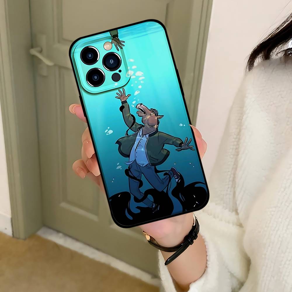 Мультяшный Чехол для Телефона B-BoJacks Horsemans Черный, Подходящий для IPhone 17,16,15,11,13,14 Pro Max,Plus,X,Xr,Xs Max,13Mini