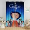 Шторы от комаров для камеры Coralines Window Curtain for Room 2 Panel Halloween Decoration Home Interior Curtains Shades