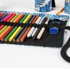 12/24/36/48/72 Holes Holder Canvas Roll Up Makeup Wrap Pen Curtain Case Storage Pouch Pencil Bag