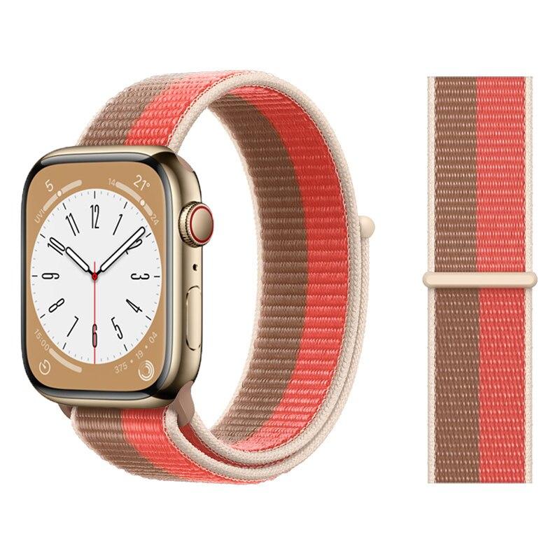 Нейлоновый ремешок-петля для Apple Watch Band 49 мм, 44 мм, 45 мм, 41 мм, 40 мм, 42 мм, 38 мм, браслет Correa iwatch series 3, 4, 5, 6 Se 7, 8, ультра, 49 мм, ремешок