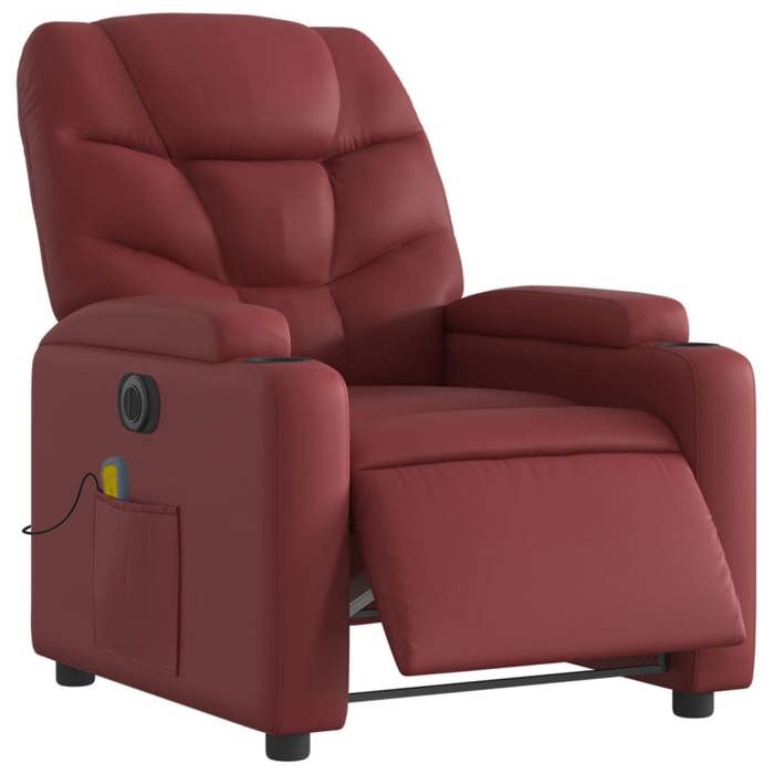 VidaXL Fauteuil de Massage Inclinable Électrique, Chaise de Relaxation avec Dossier et Repose-pied Réglables, Siège de 3204655