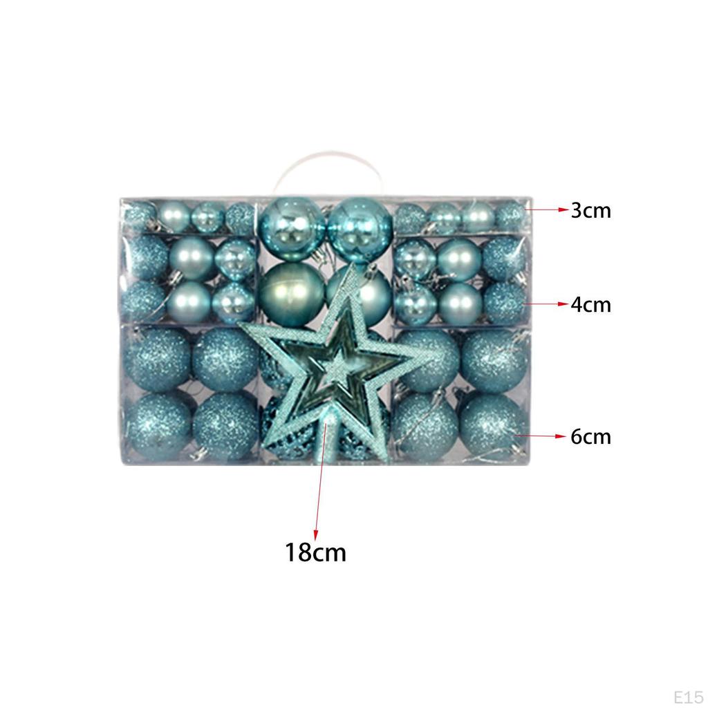 101 шт. Рождественские шары, украшения для елки, звездочки, самодельные безделушки, подвесные шары для ресторанов и фестивалей