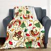 1pc Christmas Cookies Blanket Warm, Cozy, And Soft, Suitable for Sofas, Beds, Cars, And Office Use.Perfect for Camping And Travel, Making It a Great G