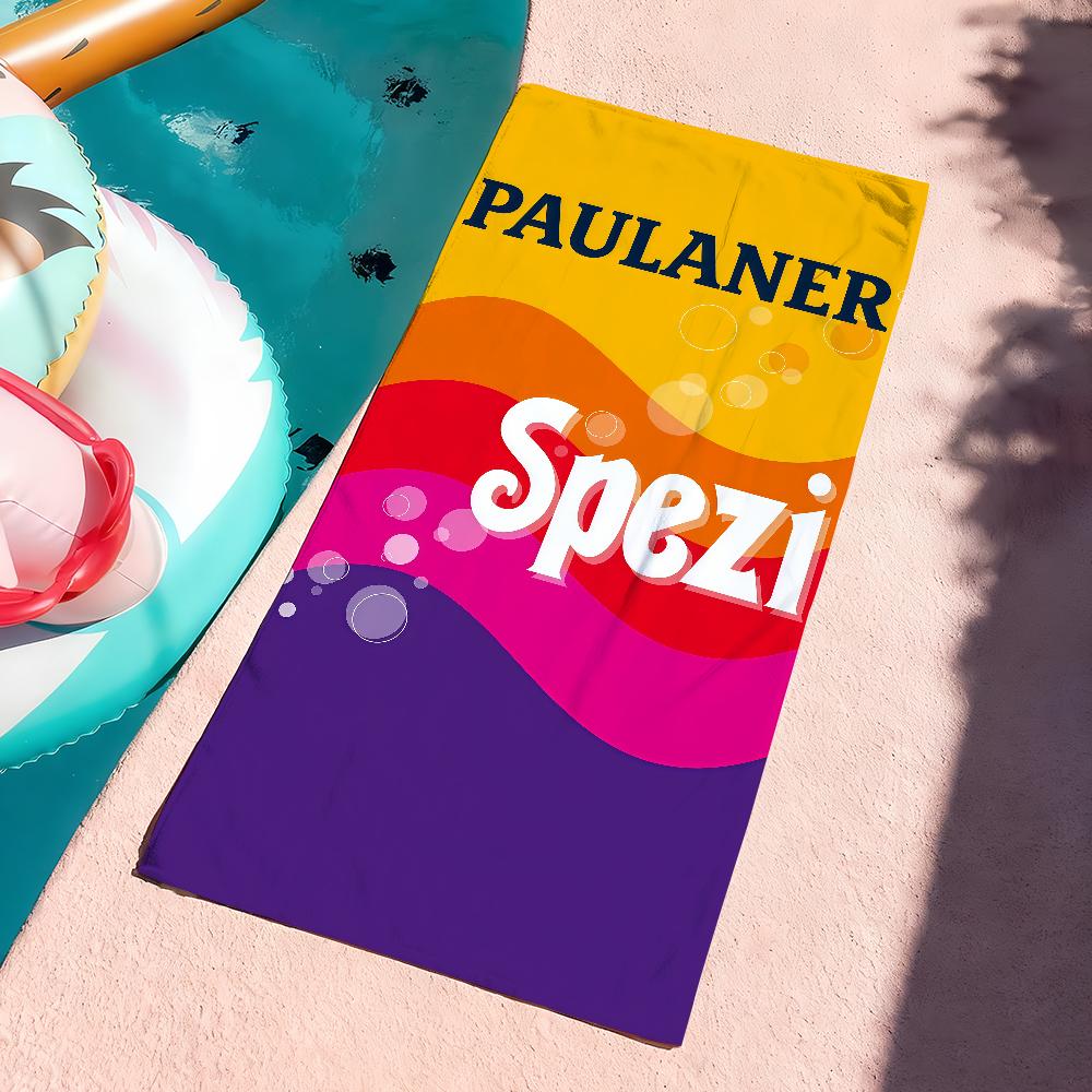 Модное полотенце с логотипом P-Paulaner S-Spezi-S Спортивное Быстросохнущее Туристическое Снаряжение для Кемпинга Песозащитное Мягкое Легкое Большое Пляжное Полотенце