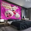 Diddl Custom Name Wall Tapestry Aesthetic Wall Hanging Printed Fabric Blanket Decorative Tapestries for Bedroom Living Room Home Decor