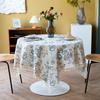 Retro Chinese Peony Printed Cotton Linen Table Cover with Tassels for Home Decoration Korean Rectangular Tablecloths Restaurant