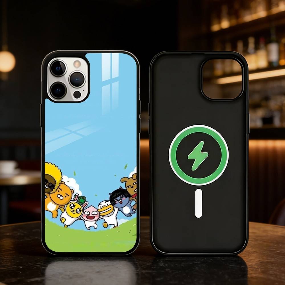 K-Kakao Friends Phone Case For iPhone 17 16 15 14 13 12 Pro Max Plus for Mirror Wireless Magnetic Cover