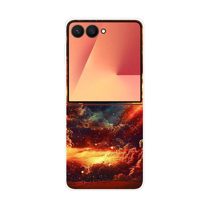 Роскошный прозрачный чехол для телефона Samsung Galaxy Z Flip 7, жесткая складная крышка из поликарбоната для Galaxy Z Flip7, противоударный чехол Capa Fundas