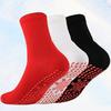 1 пара носков с подогревом, сохраняющих тепло ног 24 часа, силиконовые подошвы, средней длины, высокоэластичные, однотонные спортивные носки, удобные носки для холодной погоды