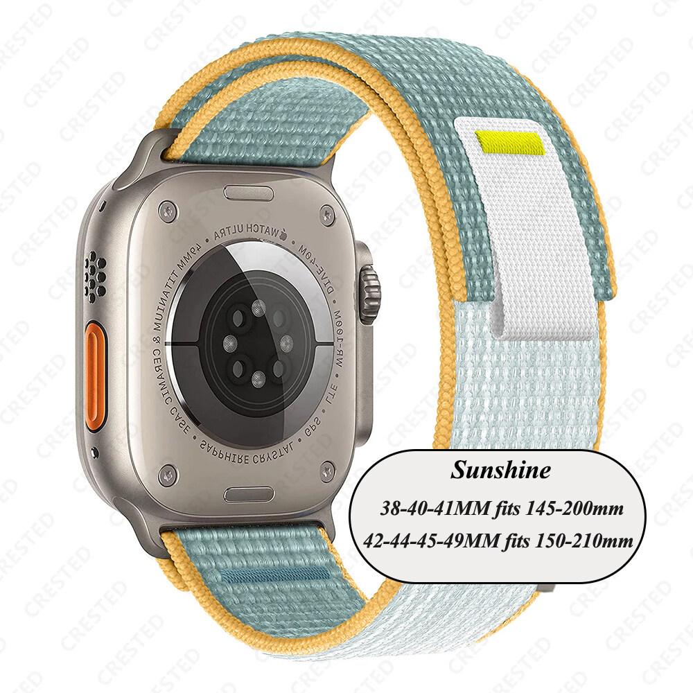 Ремешок Trail Loop для Apple Watch Ultra 2/Ultra 49 мм 45 мм 41 мм 44 мм 40 мм 42 мм 38 мм Нейлоновый ремешок iWatch для Apple Watch Series 9 8 7 6 SE 5 4 3 2 1