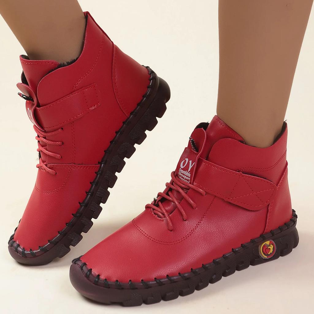 2024 New Women Sneakers Winter Ankle Hand Sewing Thread Mom Boots Cotton Designer Shoes for Women Waterproof Short Snow Sneakers