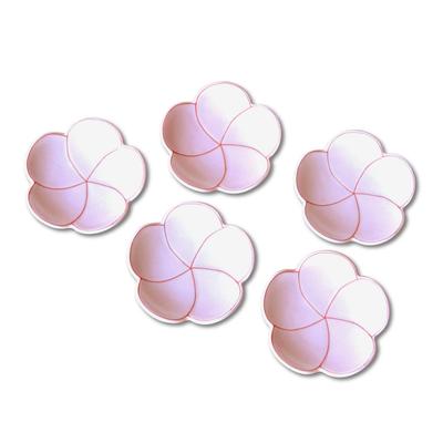 Новогодняя посуда Японская посуда Маленькая тарелка 9 см Plum Lucky Charm Arita Ware Koume Маленькая тарелка Набор из 5 штук в подарочной коробке (розовый)