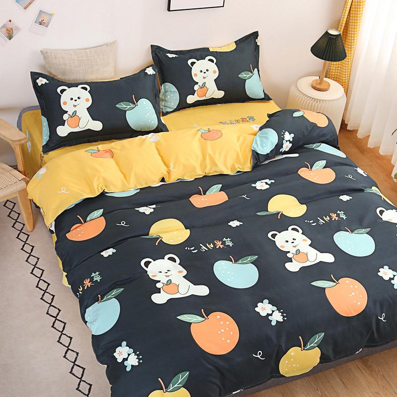 Маленький цветочный комплект из четырех предметов, пододеяльник, простыня, постельное белье, комплект из трех предметов для спальни