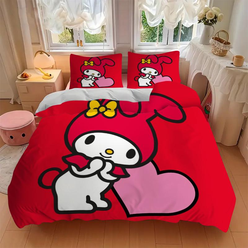 Melody'S Valentine Print 3Pcs Bedding Setduvet Cover With 2 Bedropillowcase Home Birthday Gift