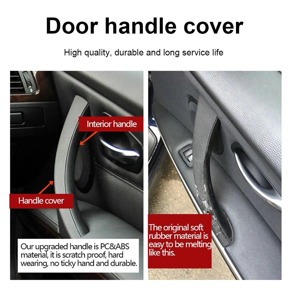 Interior Door Panel Pull Trim Cover Easy Installation Left Interior Door Handles for BMW E90 E91 316318/320/325/328/330/335
