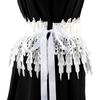 Fashion Casual High Waist Wide Waist Band Ladies Dress Cummerbands Corset Waistband Lace Tie Belt