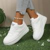 Женские кроссовки Vulcanize Flat Classic Sports Lace Up Skateboard Board Shoe Walking White Running Sneakers zapatos de mujer