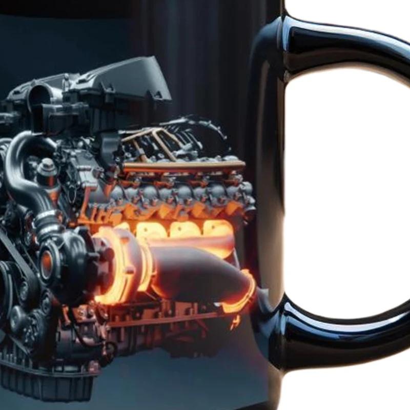 Ceramic Mug Mechanical Style Wide Mouth Design For Comfortable Drinking Experience Compact Portable Size Perfect For Daily Use