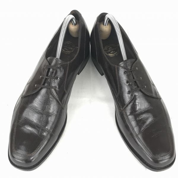 Винтажные 80-е-90-е Сделано в США Florsheim Натуральная кожа Прошитая подошва U-образный носок Классические Деловые Туфли Размер 27.5см Темно-коричневый(ИСПОЛЬЗОВАЛ)