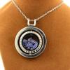 Stones and Minerals. Raw Tanzanite Necklace. Spherical Hourglass Model.