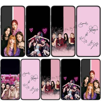 Для Samsung Galaxy S24 S23 iPhone 16 15 14 Xiaomi Redmi Note 13 12 11 10 8 Plus 9 Pro Max X XR чехол для телефона розовый корейский черный Kpop OPPO Huawei чехол