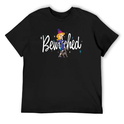 Bewitched's Samantha and Her Kitty T-Shirt Man T-shirt Aesthetic Clothing Funny T-shirt Clothing for Men