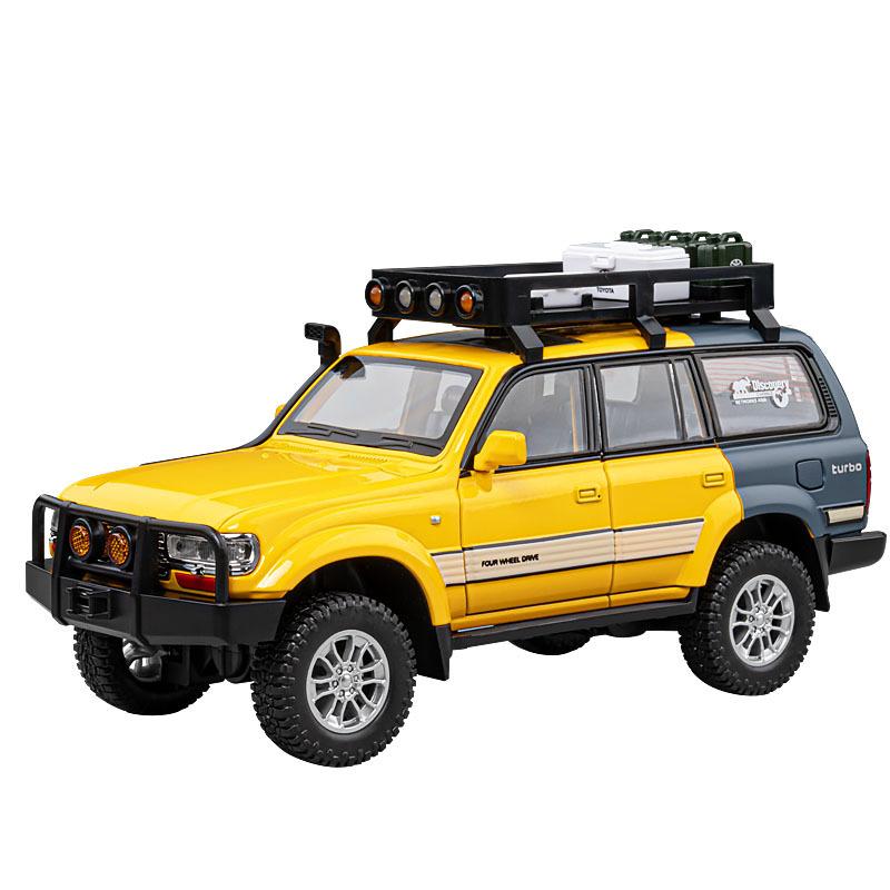 1/24 Toyota Land Cruiser LC80 внедорожник литой игрушечный автомобиль модель звук и свет детские игрушки коллекционные подарки на день рождения