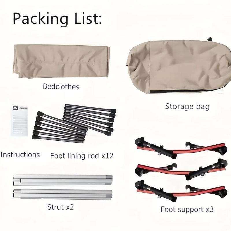 Походная раскладная кровать из алюминиевого сплава для улицы, портативная, для кемпинговой палатки, односпальная, кресло-реклайнер