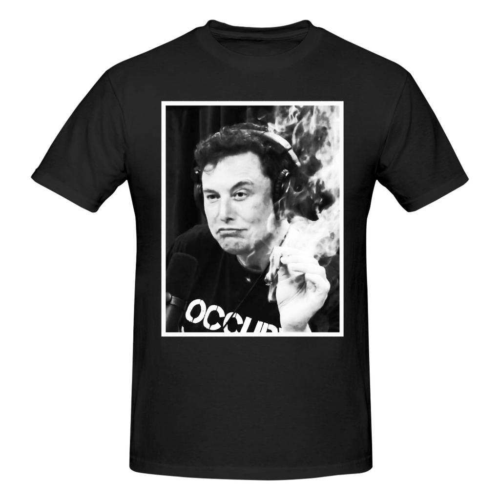 Piece Smoking Thinking Graphic Cotton TShirt Musks Tech Billionaires Tees Tops For Unisex