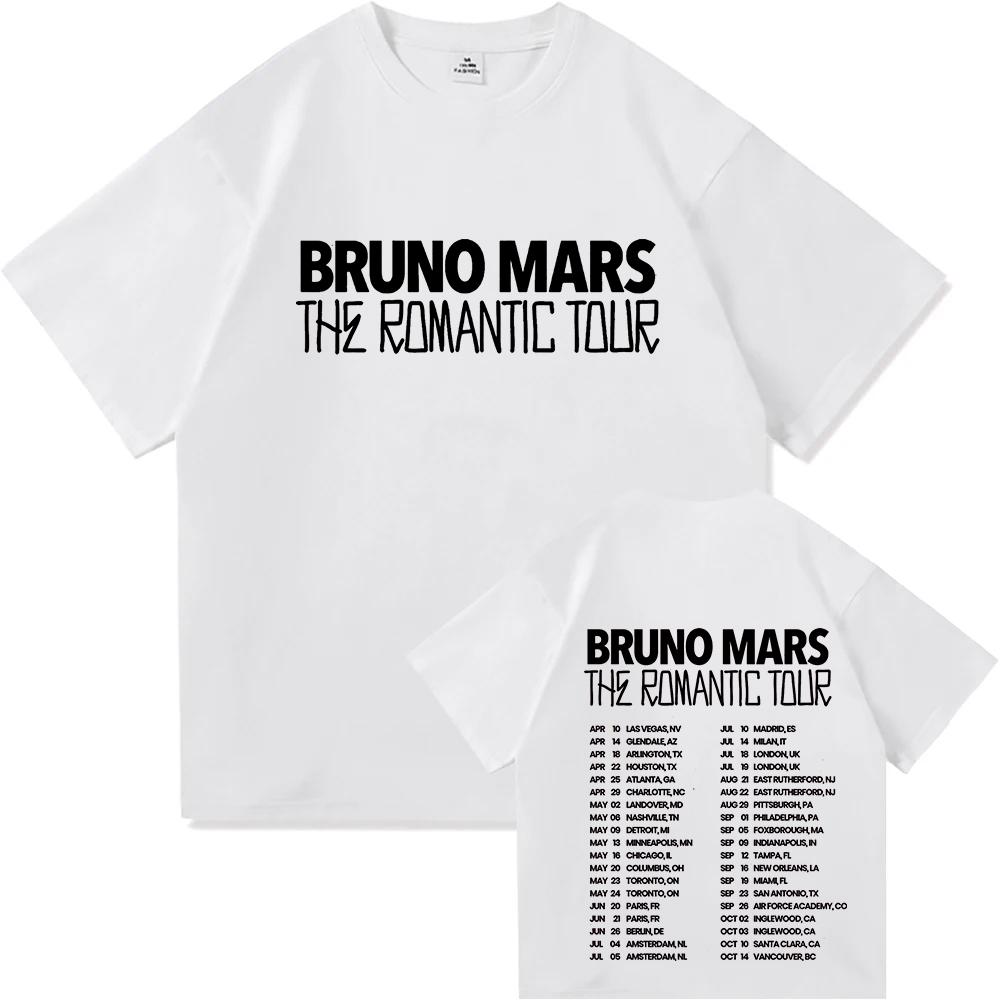 Бруно Марс Романтичный Тур 2026 Футболка Бруно Марса Унисекс для Подростков и Взрослых Одежда для Концертов Хлопковый Комфорт Шикарные Топы