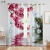 Цветочные 3D-печатные шторы в китайском стиле, красивые цветки сливы, персика, фиолетовой розы, спальни, гостиной, карманные шторы