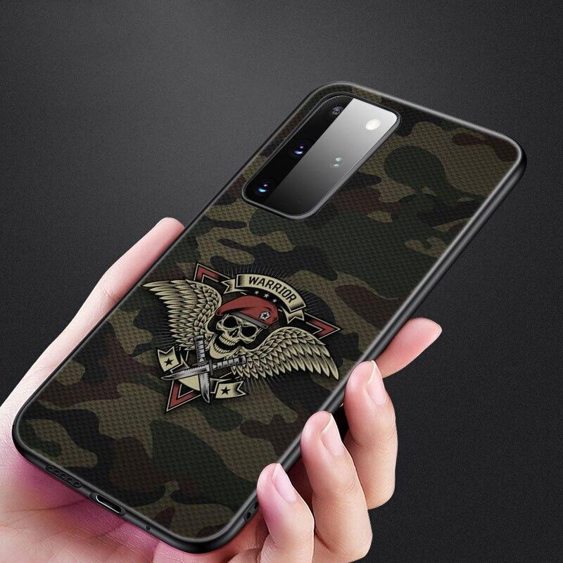 Чехол для телефона Camo Army Camo для Samsung Galaxy S20 S21 FE S10 Lite Note 20 10 Lite S8 S9 + S10E S10 Plus Ultra Black Cover
