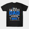Men Black Print T-shirt Super Large TShirt Proud-nurse-dad No-Cut Transfer Paper Print Cotton Tshirt