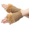 Half Finger Keep Finger Warm Faux Rabbit Hair Gloves Warm Mittens Knitted Gloves Thicken Warm