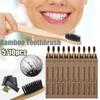 Модная деревянная щетка для ухода за полостью рта, экологически чистая, с мягкой щетиной из волокна, бамбуковая зубная щетка