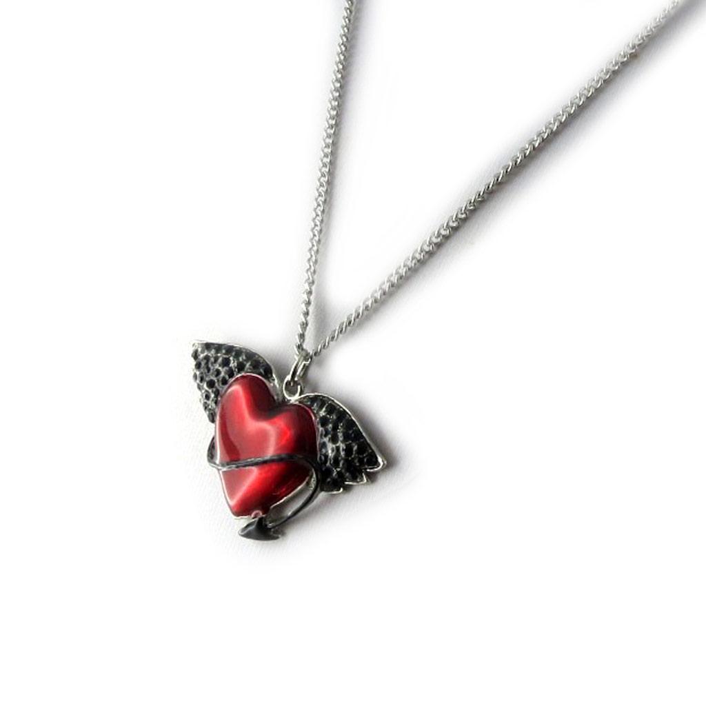 Les Trésors De Lily [L1339] - Red 'Coeur De Diablesse' Designer Necklace