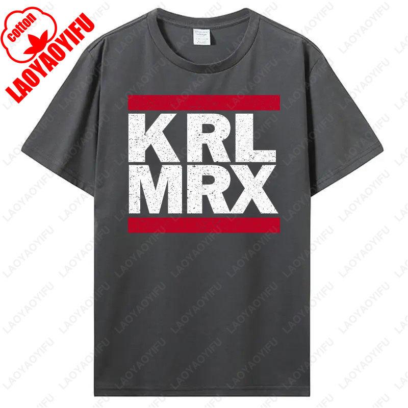 KRL MRX Tshirt Kommun Is Mus So Zialis Mus Marx Revolution Castro Lenin Engels Graphic Tshirts Unisex Cotton Fashion Vintage Tee