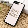 Krajews Pink Girl Boss Soft Phone Case Cover For iPhone 17 Air 16 15 14 plus 11 12 13 pro max coque Fundas
