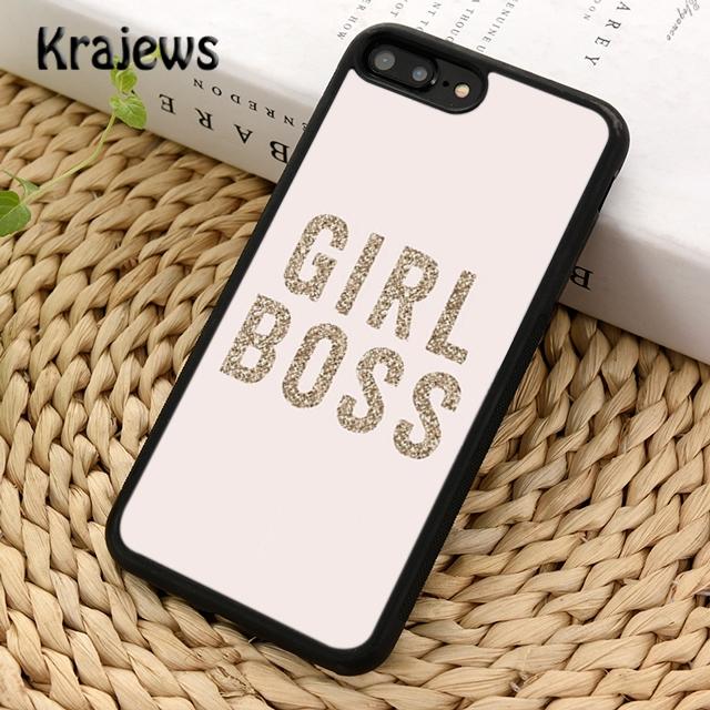 Krajews Pink Girl Boss Soft Phone Case Cover For iPhone 17 Air 16 15 14 plus 11 12 13 pro max coque Fundas