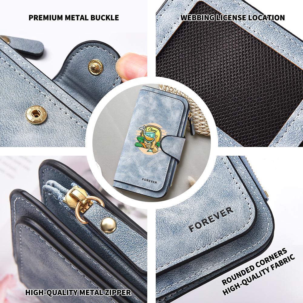 Casual Printed Long Wallet Multi Card Slots Fashion Portable Women PU Purse