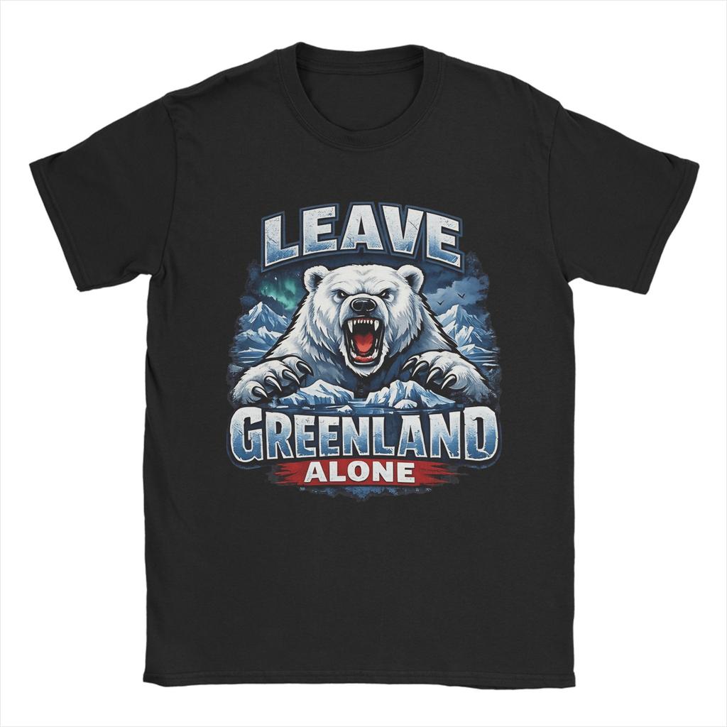 Greenland Not for Sale Greenland Flag Bear 100 Cotton T Shirt For Unisex Summer Fun TShirts O Neck Hip Hop Tee Shirt Plus Size