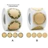 500Pcs/roll Wreath Pattern Kraft Paper Sticker Adhesive Sticky Labels Label Sticker  Gift Packaging