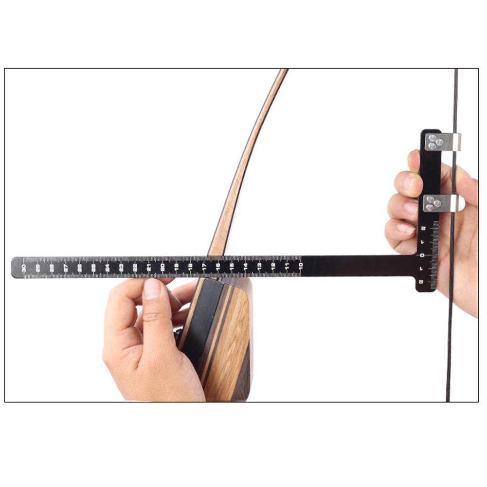 T-Shaped Archery Ruler Stainless Steel Archery Bow Square Bowstring Measurement Tool Archery Gauge Tools Bow Accessories