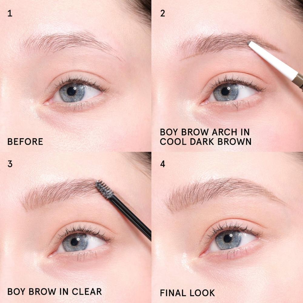 Glossier Boy Brow VolumizinG eyeBrow Gel Pomade 0.13 Oz 3.8 G Grey For Ash Blonde To Grey