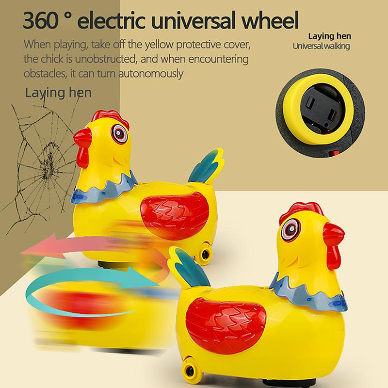 Новинка Курица, несущая яйца Игрушка Музыкальное животное Волшебная курица с 3 яйцами Реалистичные звуки Поющие яйца, несущиеся игрушки-головоломки