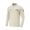 Li Ning CBA Series Professional Basketball Series Letter Stand Collar Comfortable Breathable Versatile Casual Long Sleeve T-Shirt Men Tops ATLU263-1