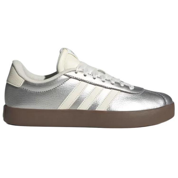 (WMNS) adidas VL COURT 3.0 'Silver Metallic Off White Gum' Women's JQ7315
