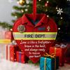 Occupational Love Heart Ornaments Heart Ornament To Honor Chef/Teacher/Builder/Firefighter for Christmas Tree Decor